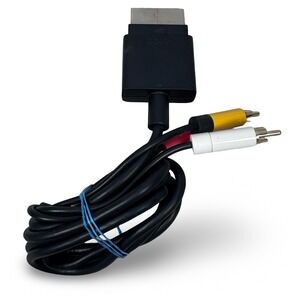 Microsoft Xbox 360 Composite AV Cable RCA X821376-002 Gray Connector OEM Black
